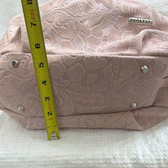 NWT Pink Leather Floral Embossed Shoulder Crossbody Bag Made in Italy - Picture 3 of 13